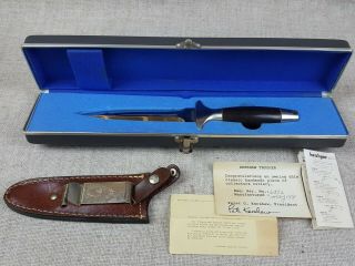 Kershaw Boot Dagger Trooper Knife With Case And Sheath 1981