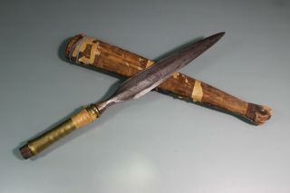 Us Ww2 Vet Bring Back Filipino Moro Kris Philippines 19th Century Spear 12 " 2