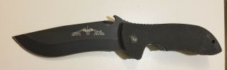 Emerson Usa Commander Tactical Knife Black W/g10 Handel & Black Plain Edge Blade