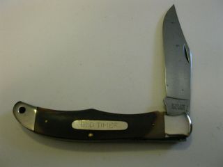 Schrade Usa Old Timer 125ot Liner Lock Folding Knife Sawcut Delrin Made In Usa
