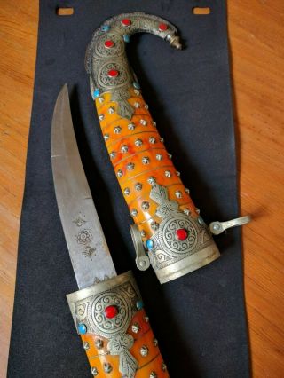 Vintage Jambiya Islamic Authentic Dagger (amazigh Tribal) Jambya Khanjar Kinzal