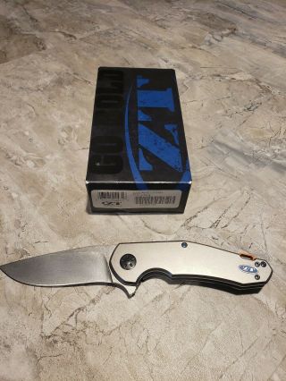 Zero Tolerance 0220 S35vn Zt - Flipper Folding Knife Blue Titanium Hardware