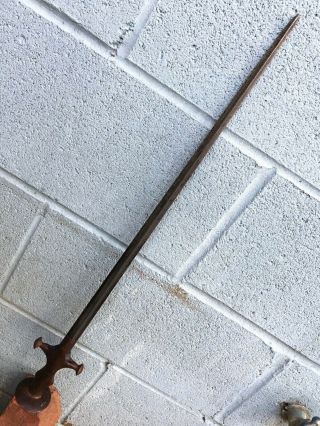 Antique Rapier Sword Imperial Colonial British Dirk Triangular Blade