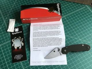 Spyderco Para 3 52100 Limited Edition Knife C223cf52100p,  Carbon Fiber & Ti Clip