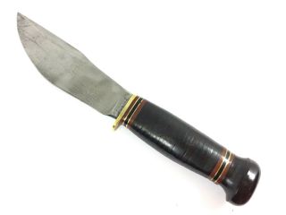 Rare 1949 - 52 Marbles Woodcraft Knife Leather Handle W/ Bakelite Pommel Ps - 951
