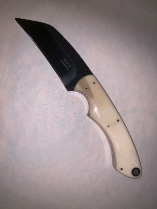 M.  S.  G.  Handmade Knives,  Fixed Blade,  Bone Handle With Sheath