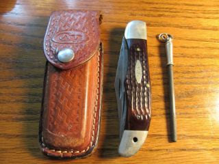 Vintage Case Xx 6265 - Sab Two Dot With Leather Case And Case Sharpener