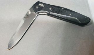 Benchmade 940 - 2 S30v Osborne Milled G10 Black Handle Reverse Tanto Knife