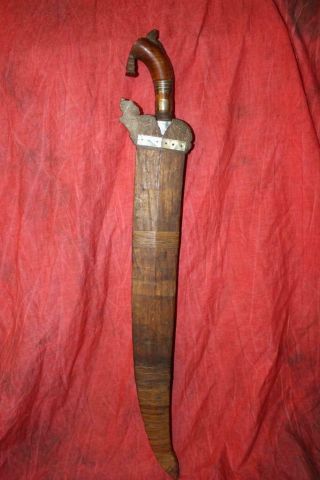 Antique 19th Century Philippine Moro Barong Jungle Knife/islamic Sword