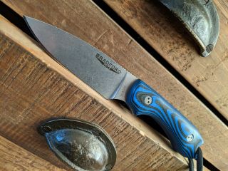 Bradford Knives Guardian 3 3d Black/blue G10 M390 Ffg Grind Stonewashed Finish