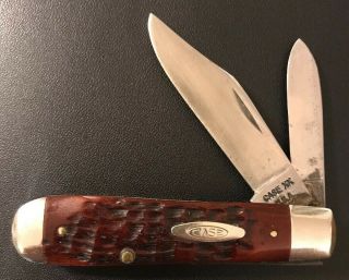 Antique Case Xx Barlow Jack Pocket Knife Red Bone 6235 1/2 1982 2 Blade