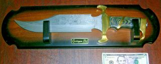 United Gil Hibben 2011 Eclipse Bowie Knife Limited Gold & Damascus Edition WOW 2