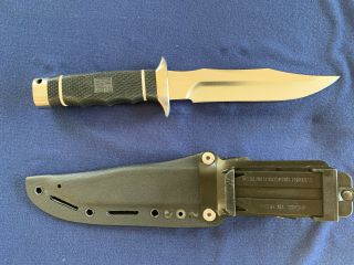 Sog Specialty Tech Bowie Knife With Satin Blade (discontinued And Rare)