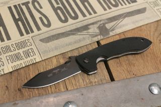 Emerson Mini Cqc - 8 Bt Horseman Knife (3.  5 " Black Plain)