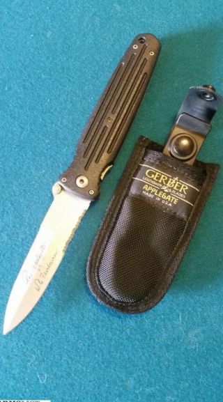 Gerber Applegate Fairbairn Combat Folder Knife Combo Blade Usa Retired
