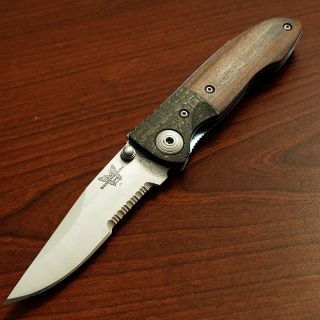 Benchmade 690 Elishewitz Design Liner Lock Knife 154cm Carbon Fiber Rosewood Ba