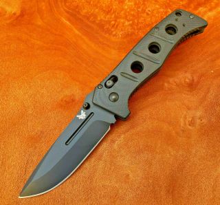 Benchmade Adamas 275bk Knife D2 Drop - Point Plain Edge Black Handle Axis Lock
