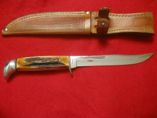 Case Xx Usa 516 - 5 Stag Fixed Blade 1964 - 1969 In Unsharpened Minty