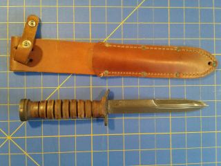 Camillus Us M3 Trench Knife With Sheath Flying Bomb Marked