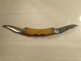 1980 Case Texas Longhorn Knife With Micarta Handles Corrected (ten Dots)