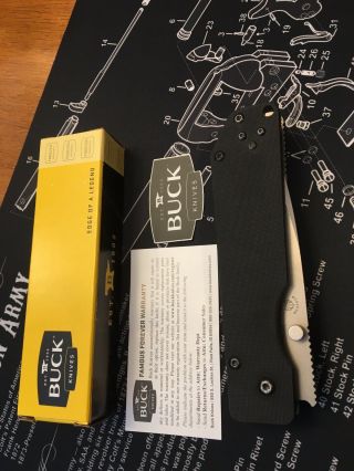 Discontinued Buck Strider 880 Large Ti Linerlock Ats 34 G10 And Sticker