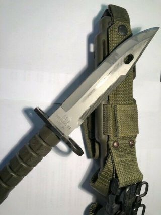 M9 Phrobis Iii Buck 188 U.  S.  A.  Bayonet With Sheath 7 Inch Blade