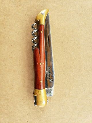 Laguiole Wood Pocket Knife With Corkscrew