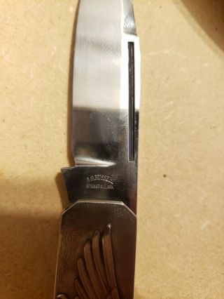 A.  G.  Russell Springdale Ark.  Bicentennial Eagle German Stainless Knife Knives