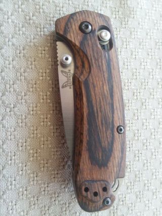 Benchmade 15031 - 2 North Fork Folder Cmp - S30v Drop Point Knife With Wood Handle