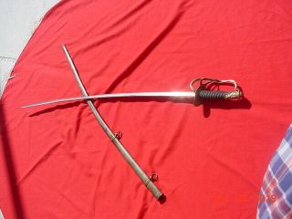 Us Model 1872 Light Cavalry Sabre With Engraved Blade