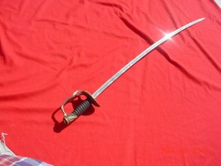 US MODEL 1872 LIGHT CAVALRY SABRE with ENGRAVED BLADE 3
