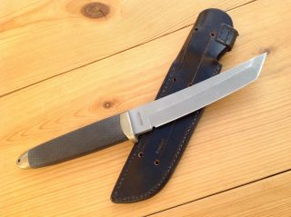 COLD STEEL RECON TANTO KNIFE 5 7/8 INCH BLADE LEATHER SHEATH USA 3