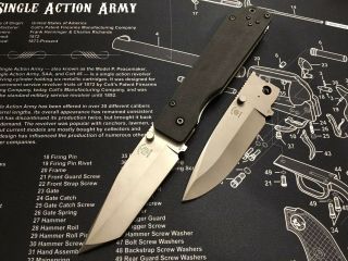Discontinued Buck Strider Tanto With Spare Blade Ti Linerlock Ats34 154cm G10