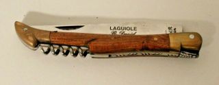 Laguiole Brown Pocket Knife W/ Corkscrew