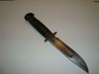 Vtg Marbles Ideal Fixed Blade Knife Gladstone Mich Usa Bakelite Pommel 1949 - 52