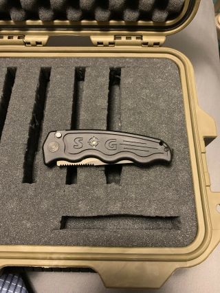 Sog Sog - Tac Automatic Spring Assist Pocket Knife 3.  5” Blade