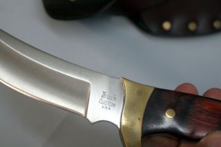 Buck Custom Kalinga Laminated Rosewood Knife With Sheath 3