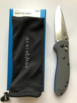 Benchmade Griptilian Folding Knife Cpm - 20cv Satin Drop - Point Plain Edge 551 - 1