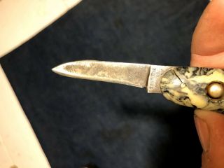 Antique 1920s Schrade Cut Co NY Dual Button Lock Pocket Knife Vtg Rare Celluloid 3