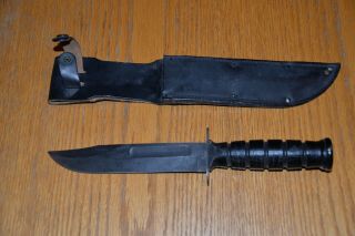 Vintage Large U.  S.  Camillus Ny Military Knife & Sheath