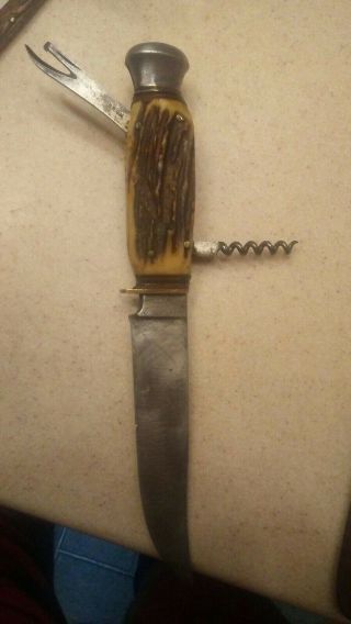 Vintage " Solingen " J.  S.  Holler&co Germany/adolph Blaich San Francisco Hunting Knife