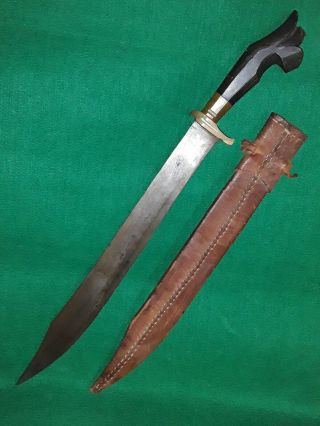 Antique Philippines Sword Moro Filipino Knife Barong Machete Dayak Primitive 23 "