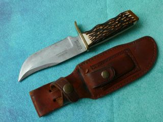 Schrade Usa Uncle Henry Pro Hunter Knife 171uh Vintage Hunting Bowie With Sheath