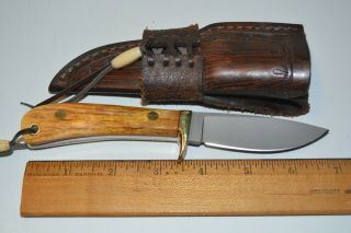Wilson Collectible Custom Hand Made Fixed Blade Knife And Sheath 2