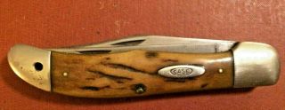 1965 - 69 Case Xx 5265 Sab Stag Handle Knife With Lanyard Hole Stag