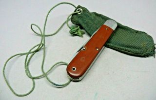 1954 Wenger Soldier 1951 Model Swiss Army Knife In Issued Bag
