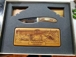 Browning Model 25 Limited Edition Hunting Heritage Elk Knife 1 Of 3000japan Made