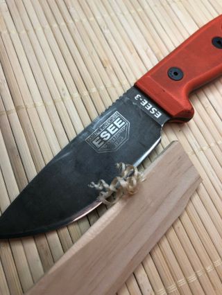 Esee 3 Fixed Blade Knife With Custom Kydex Sheath Sharp