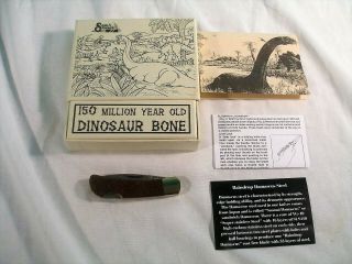 Santa Fe Stoneworks Dinosaur Bone Lock Back Pocketknife 10 - 00932,  Mib
