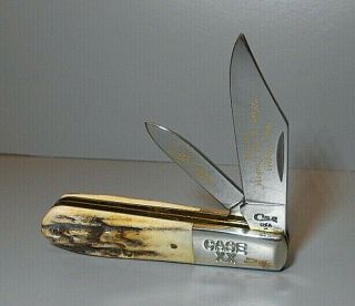 Case Xx Stag Barlow Cowboy Pocket Knife Roy Rogers 260 Engraved Etched S,  H